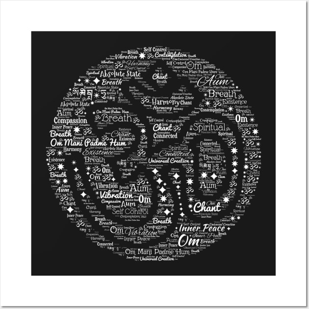 Spiritual Devanagari Om Symbol Aum Wall Art by RadStar